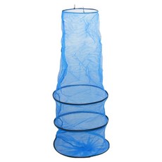 벅703 낚시 접이식 어망 3단 통발 그물망, 블루