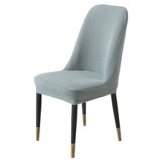 엑스터 럭셔리 모던 곡선형 등받이 의자 커버, 아크 멜란지그레이, 1개