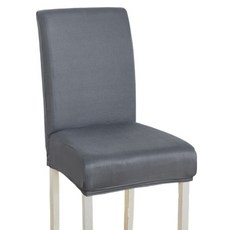 엑스터 탄성 좋은 홈 오피스 의자커버, 라이트그레이, 1개