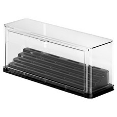 Happyguroo 前開式門徽章動漫偶像週邊商品展示收納盒 黑色, 1個