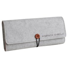 SPACE SHIELD 任天堂 Switch 2 相容 毛氈布料便攜式收納包, 1個, 單一商品, 淺灰色