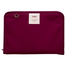 FunnYmade 帆布6孔日記本封面 A5, 1個, 勃根地紅