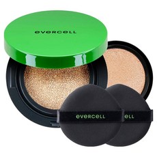 evercell Cell Youth完美淡斑水光亮澤提亮氣墊粉餅 14g+補充裝 14g組, 1個, 米色23號