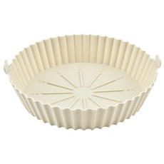 氣炸鍋烘培矽膠烤盤 米白色, 1個