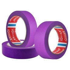 다다 칼라 종이 디자인 마스킹 테이프 25mm x 15m, 퍼플, 3개