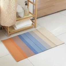 ORIGO 手工編織棉質廚房玄關浴室地墊, 橘色