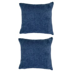 J&N 丹寧織紋抱枕 2個, 藍色