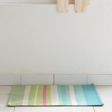 ORIGO 手工編織棉質廚房玄關浴室地墊, 薄荷綠