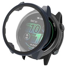 SPACE SHIELD Garmin 兼容 PC 鋼化玻璃一體式保護殼, 1個, 午夜藍