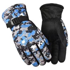 Wellmama 防風防水滑雪手套, 藍色, 1個