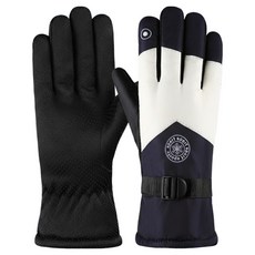 Wellmama 完美防寒滑雪手套, 1個, 藍色 + 白色