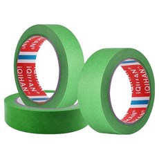 다다 칼라 종이 디자인 마스킹 테이프 25mm x 15m, 그린, 3개