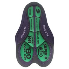 Muru 吸震自行車褲墊, 1個, 3D綠色