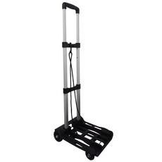 雙手萬能 全摺疊輕便型手拉車 四輪 鋁合金桿, 黑色, 1個