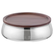 好物良品 木蓋水果桌面擺飾盤, 1個, 透明色