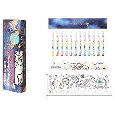 Flowermonaco 彩繪身高尺, 1個, 宇宙主題/深藍色