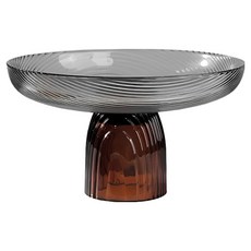 好物良品 北歐撞色玻璃果盤零食擺盤 高款, 1個, 混和顏色