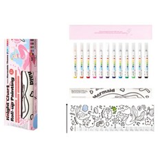 FLOWER MONACO 彩繪身高尺, 美人魚主題 粉色