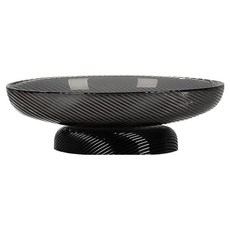 好物良品 北歐撞色玻璃果盤零食擺盤 矮款, 1個, 灰色