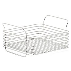 hanauta 不鏽鋼淺型收納籃, 1個, 銀色