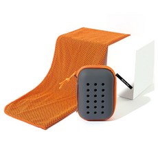 마켓플랜 다용도 아이스쿨 건식 스포츠 타올 90 x 30 cm, 오렌지, 1개