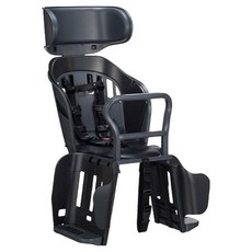 OGK giken Popola More 腳踏車用豪華後座嬰兒座椅 附頭枕, 1個, 深灰色