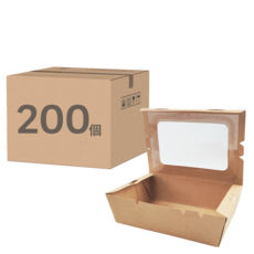 萬福 牛卡纸開窗 700ml, 1箱, 200個裝