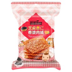 快車肉乾 芝麻杏仁香脆肉紙, 60g, 1個