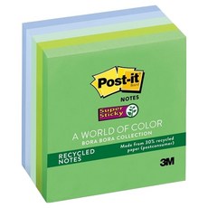 3M Post-it 利貼 強力環保便條紙 654-5SS, 世界色彩系列 波拉波拉, 450張, 1套
