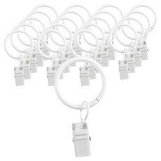 더원홈데코 커튼 집게링 25mm, 20개, 화이트