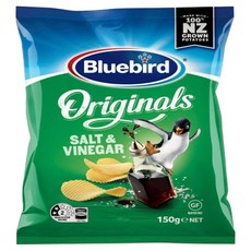 紐西蘭 Bluebird 海鹽酸醋風味厚片洋芋片, 150g, 1個