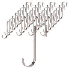 마켓감성 도어 후크 걸이 1cm, 실버, 50개