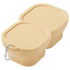 Mindea 食品級矽膠摺疊碗 750ml, 2個, 黃色