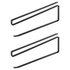 비로르 무타공 주방 선반 키친타올 걸이, 2개, 블랙