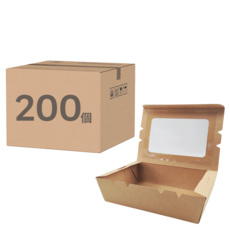 萬福 牛卡纸開窗 900ml, 1箱, 200個裝