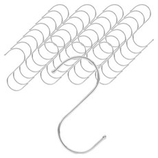 마켓감성 욕실 다용도 S형 고리 중형, 실버, 50개