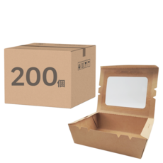 萬福 牛卡纸開窗 1200ml, 1箱, 200個裝