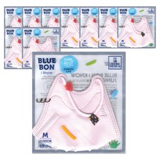 블루본 아이노우 썸머라인 컬러마스크 중형 주니어용, 10개입, 1개, 핑크