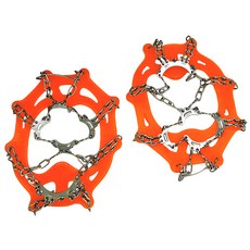 DIBOTE迪伯特 雪地冰爪登山防滑鞋套 升級款 99012-M, 橘色