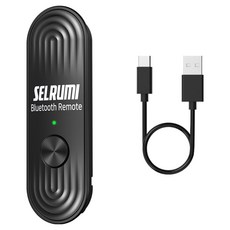 셀루미 C타입 충전식 스마트폰 블루투스 리모컨, SEL-ST300V, 블랙, 1개