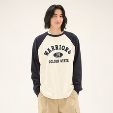 NBA 남녀공용 라글란 배색 긴팔 티셔츠 N251TS021P