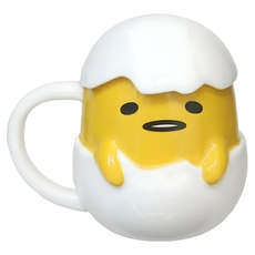 Sanrio 三麗鷗 陶瓷造型馬克杯 蛋黃哥蛋殼款 400ml, 1個, 蛋黃哥