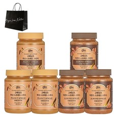오트리 고메넛츠 넛버터 아몬드 스무스 2p + 아몬드 크런치 + 피넛 스무스 2p + 피넛 크런치 세트 + 쇼핑백, 1세트