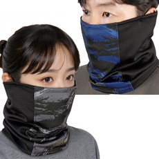 GROOVSTAR GRS Wind-Tech 臉部運動脖圍 2件組, 1套, 灰色, 海軍藍