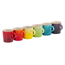 LE CREUSET 義式咖啡杯6件組, 1套, 彩虹