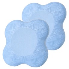 스포홀릭 필라테스 무릎 팔꿈치 보호 플라워 요가 패드, 블루, 2개