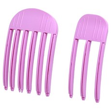 Selvia瀏海頭頂根部蓬鬆髮夾組, 1套, 紫色