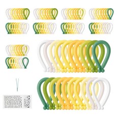 피앤비유니티 요술풍선 100입 세트, 29 러블리옐로우 올리브그린 혼합8색, 1세트