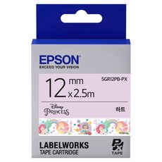 EPSON 迪士尼 愛心 標籤帶 SGR12PB-PX, 2.5m, 混合色