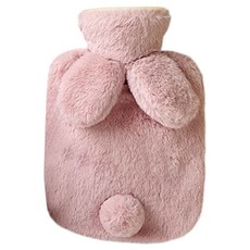 Solle 可愛熱水袋 注水暖水袋 粉紅色 2L 31.6 x 19.6 x 2 cm, 1個